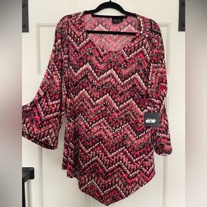 Rafaella Dia & Co aubrey shirt Asymmetrical Hem Top